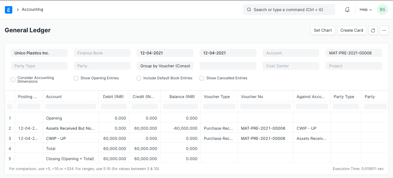asset purchase receipt gl entries