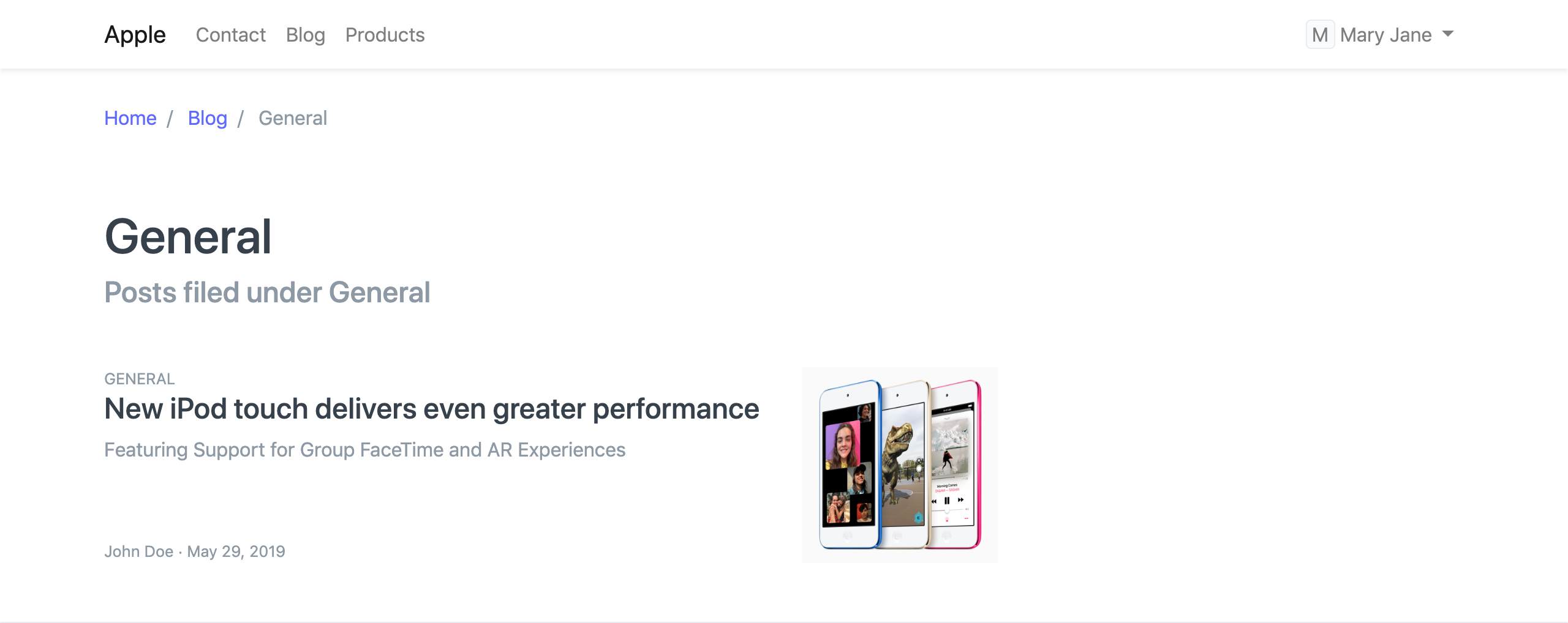 blog category web view