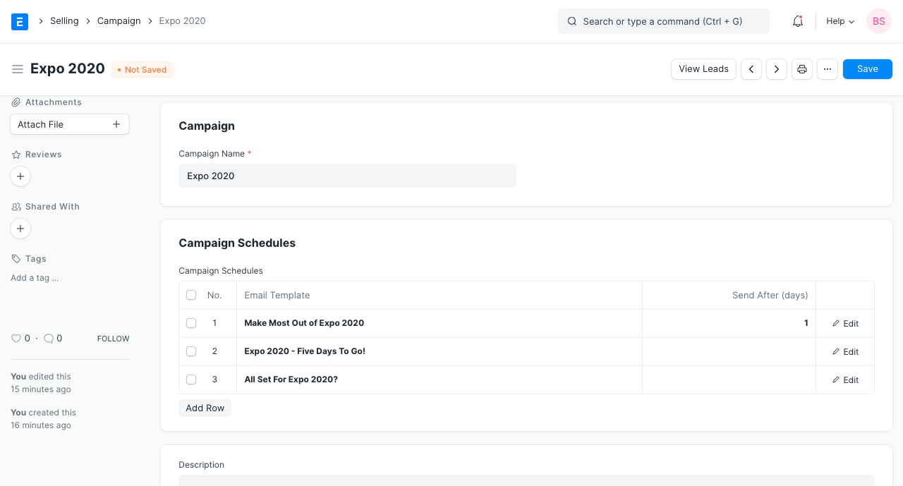campaign email schedule