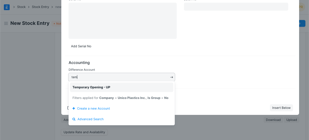 difference account 1
