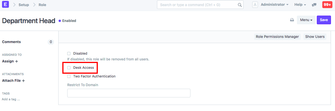 disallow desk access