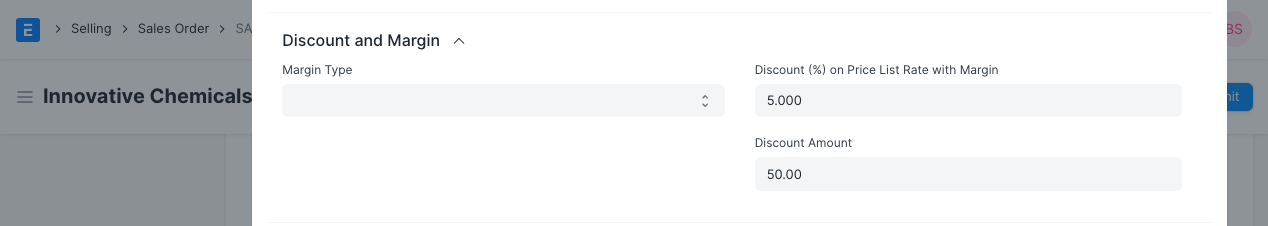 discount on price list rate