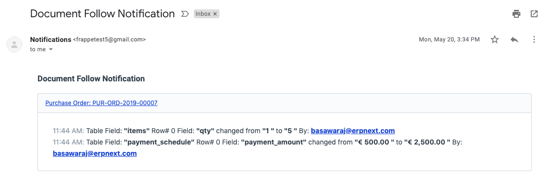 document follow email