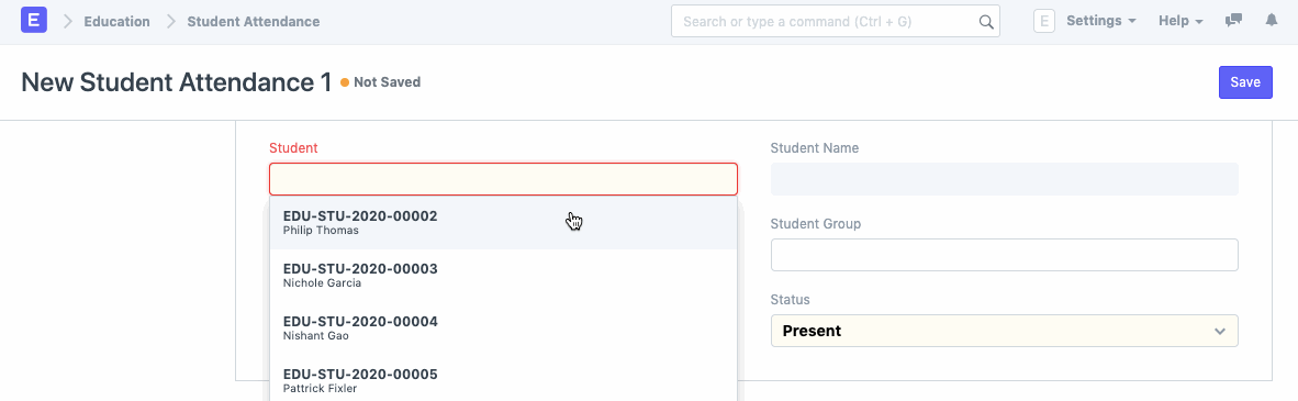 education student attendance 1