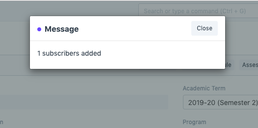 education student group update email