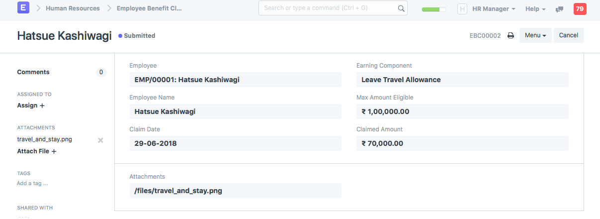 employee benefit claim