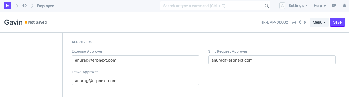 employee level approvers