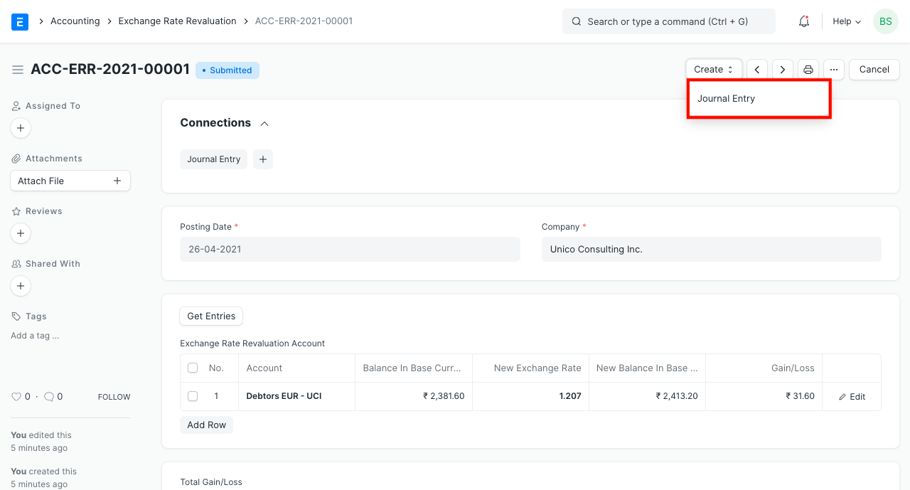 exchange rate revaluation submit