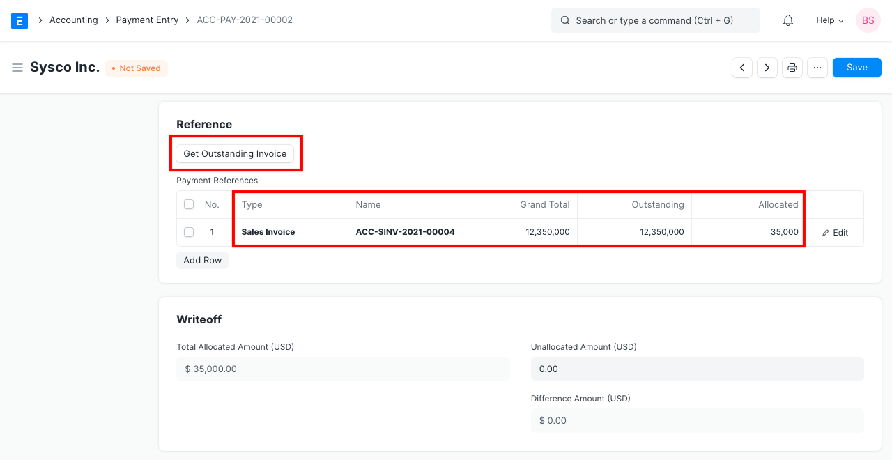 get outstanding invoices