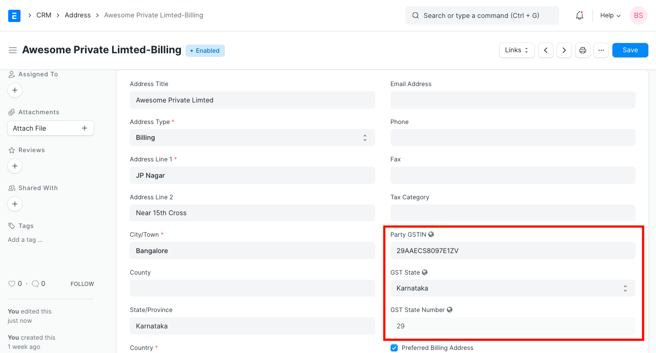 gst details in address