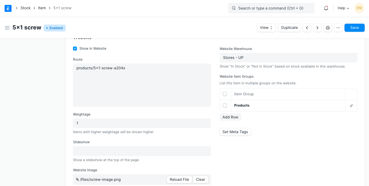 item manufacturing website
