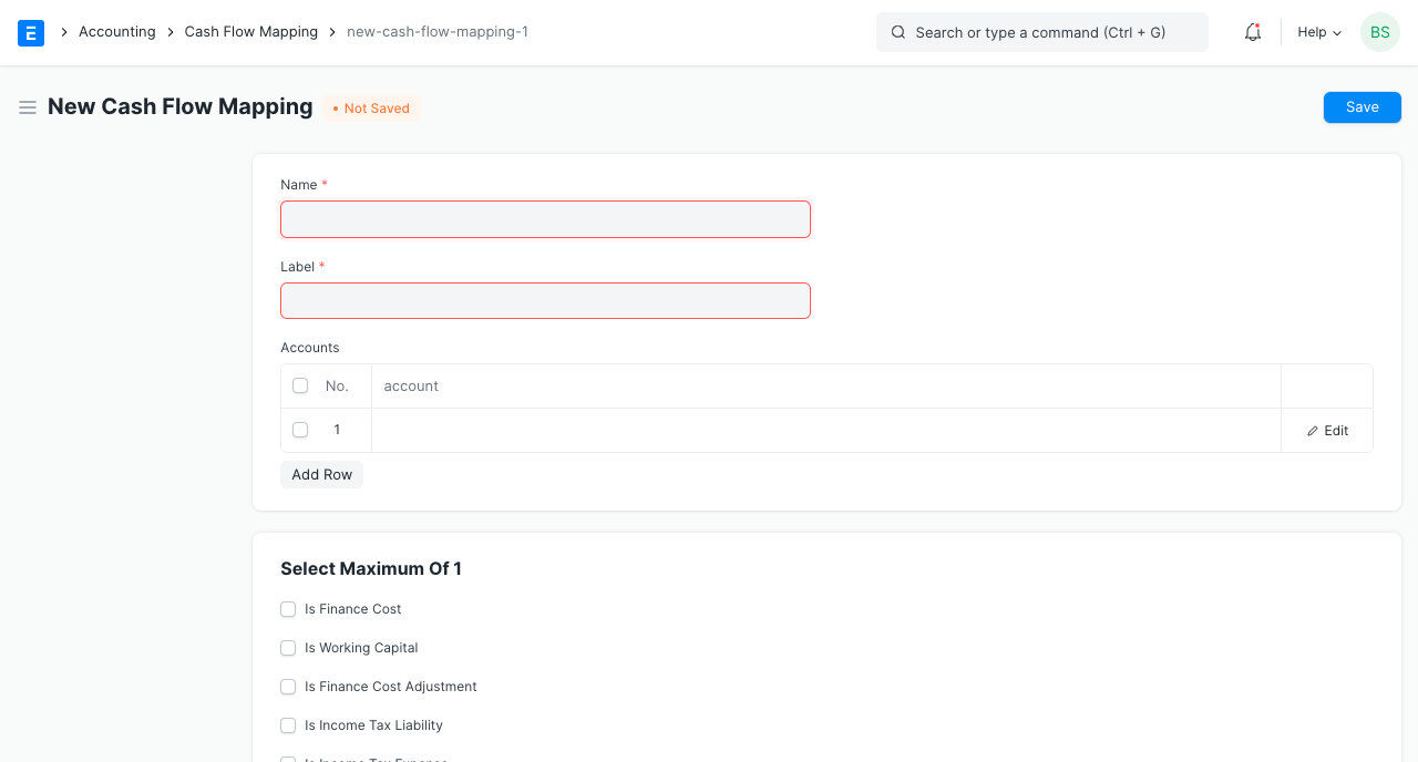 new cash flow mapping