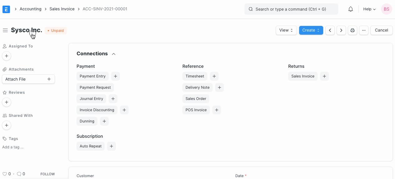 payment entry from invoice