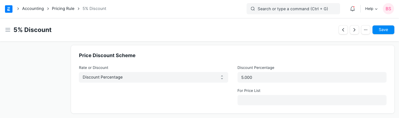 price discount scheme discount