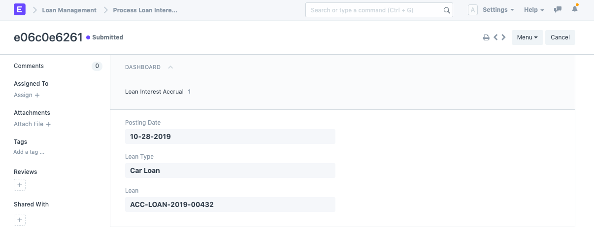 process loan interest accrual