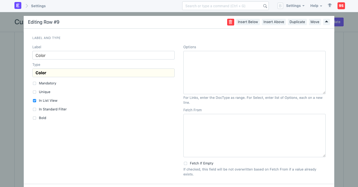 project gantt in list