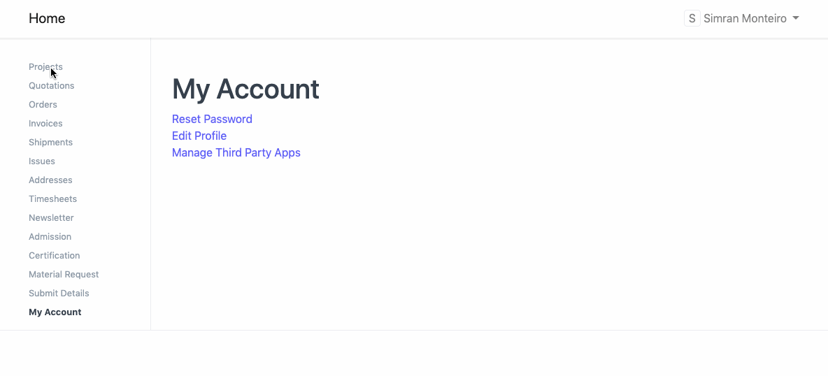 projects customer portal