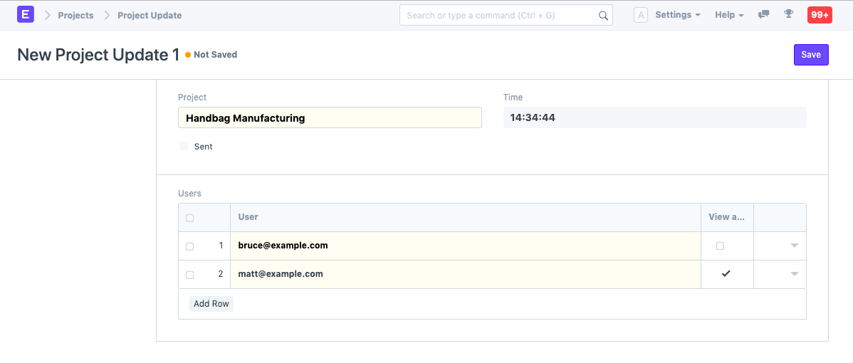 projects project update