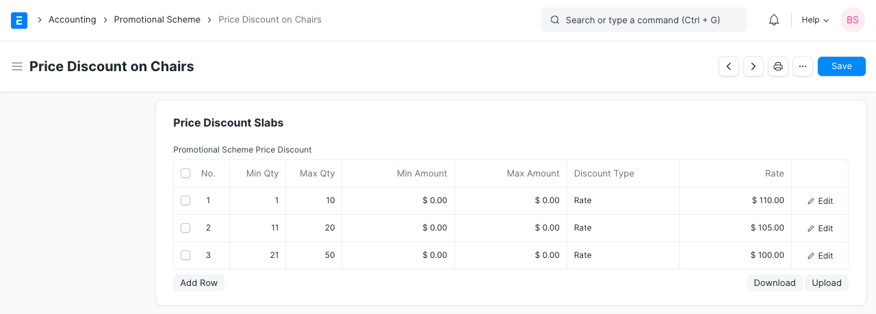 promotional schemes price discount