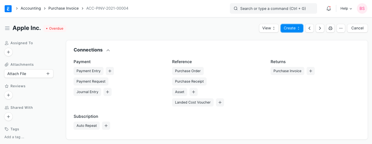 purchase invoice post submit