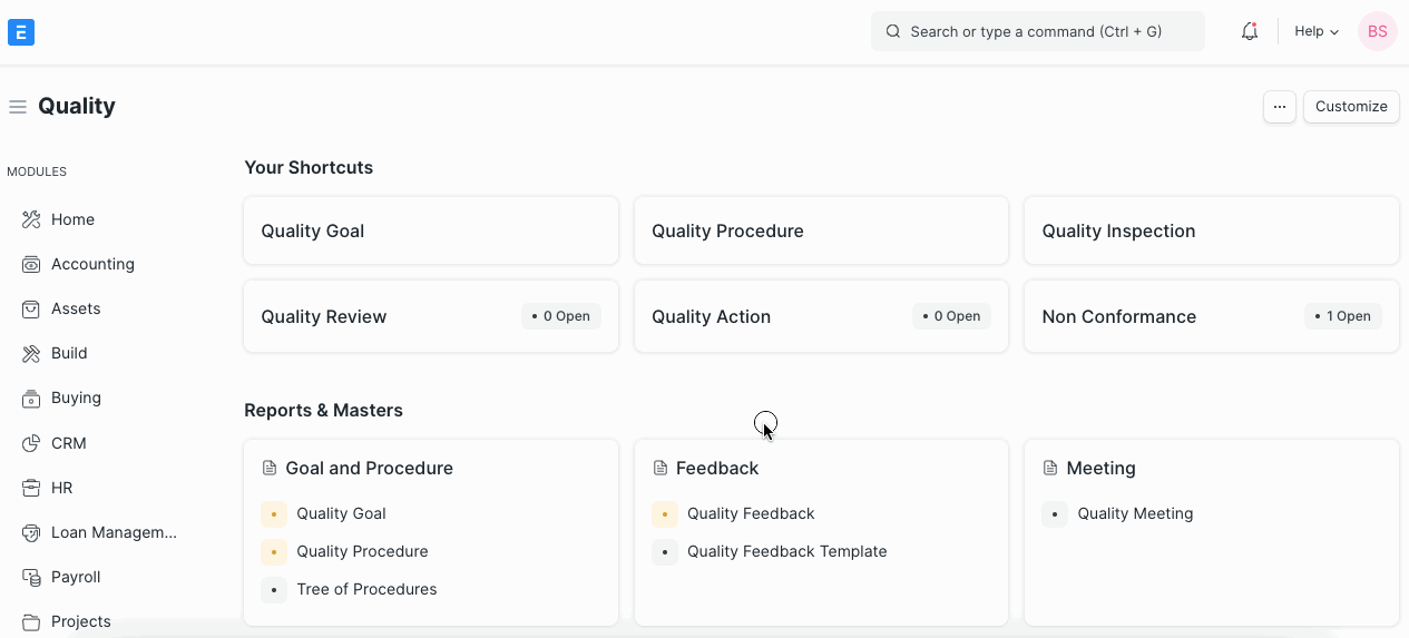 quality feedback template