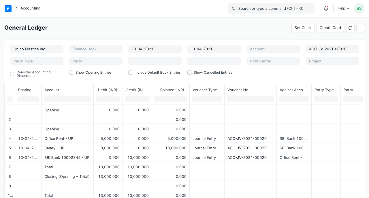 salary journal entry gl