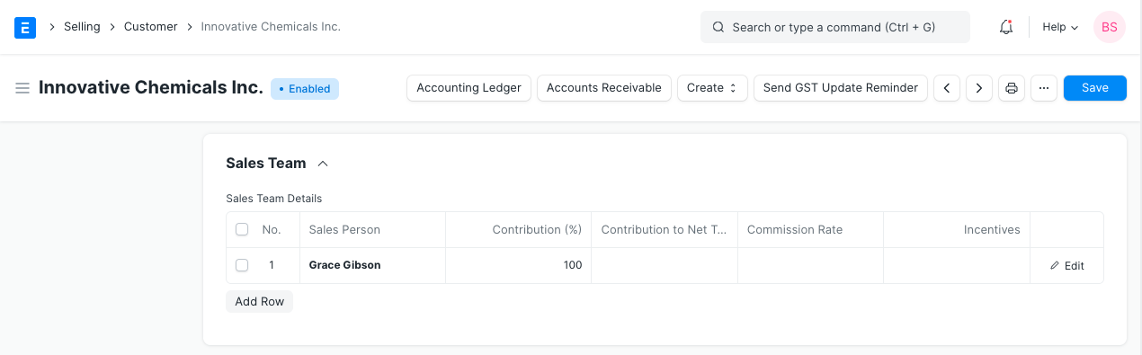 sales person in customer