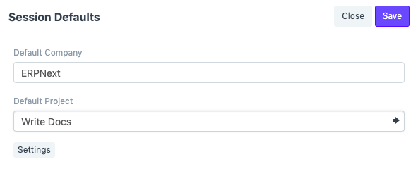 session defaults prompt