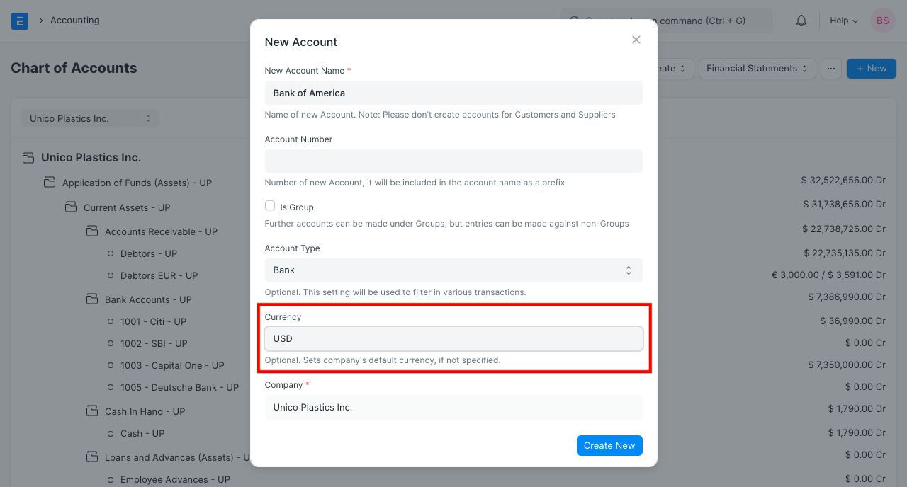 set default currency in ledger