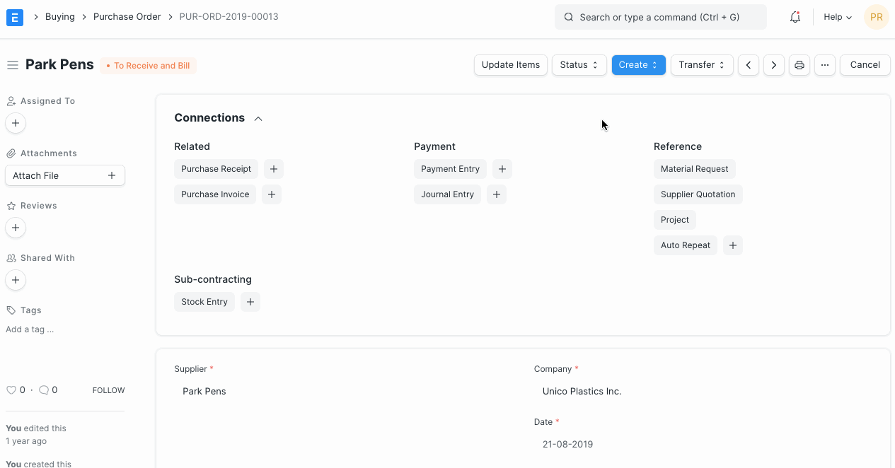 stock entry subcontract