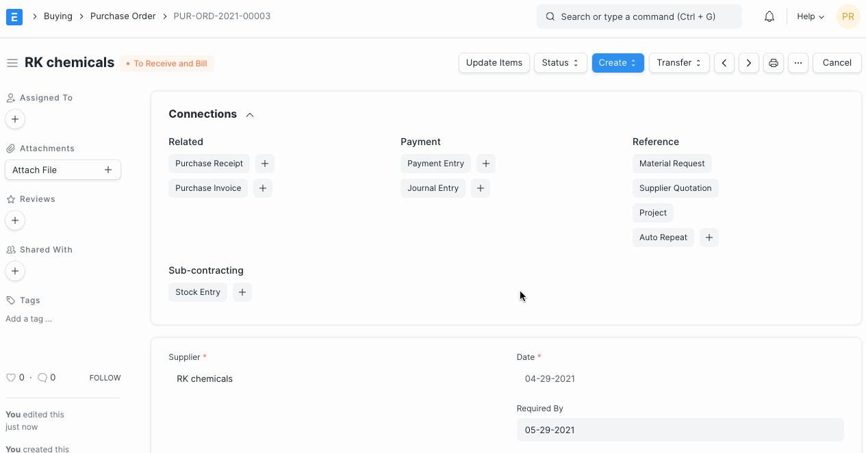 subcontract transfer materials