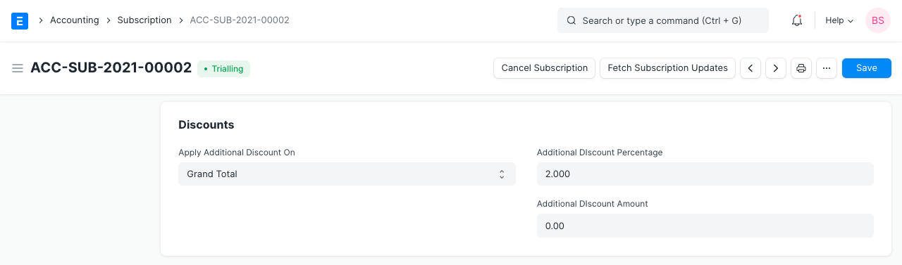 subscription discount