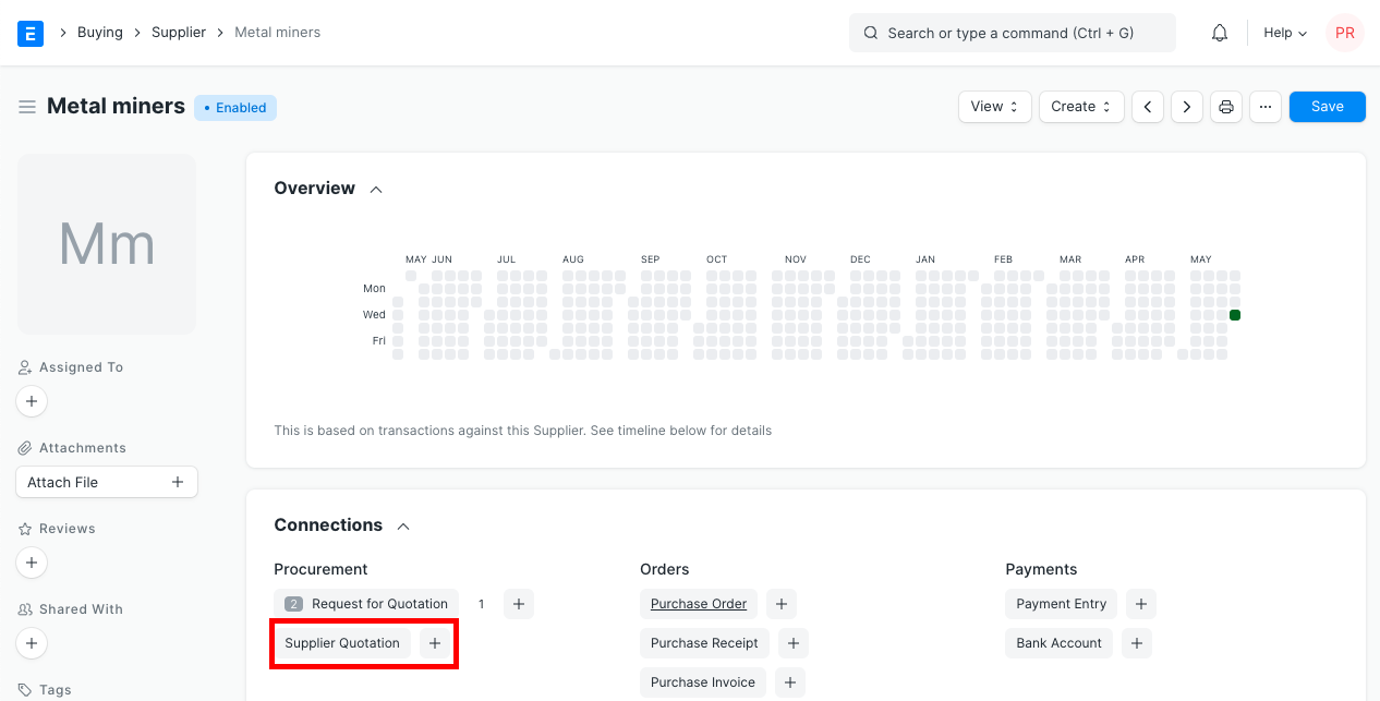 supplier quotation from sup