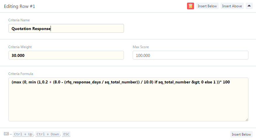 supplier scorecard criteria