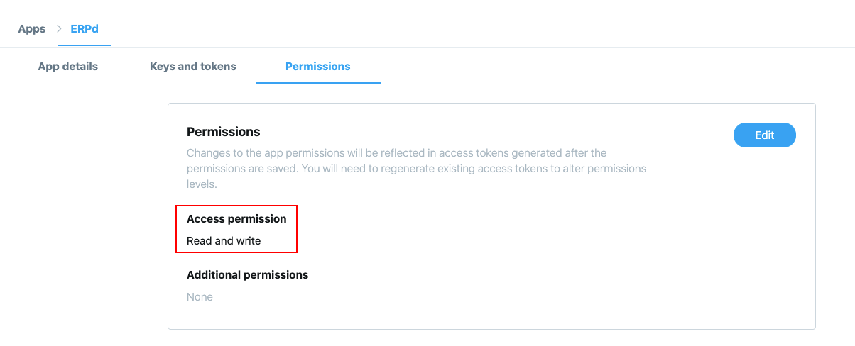 twitter app permission