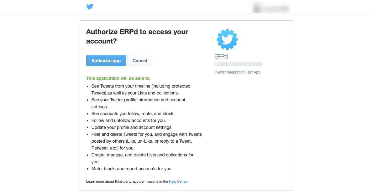 twitter authorize app