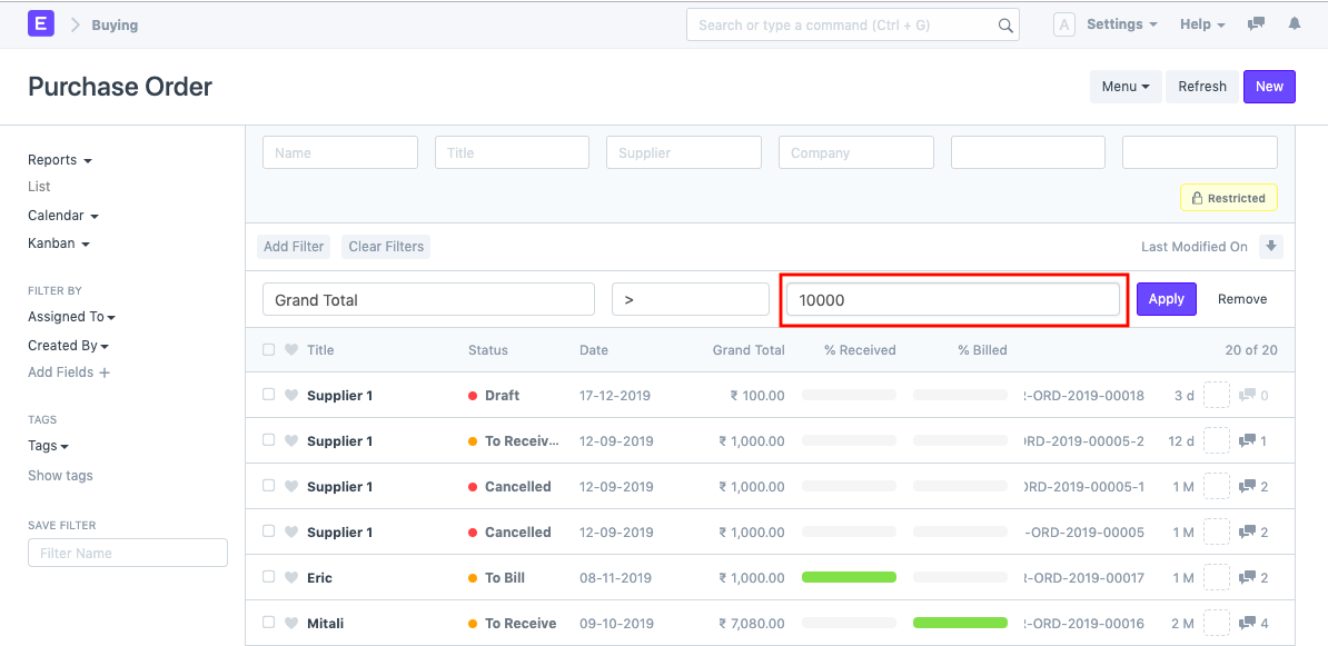 using search filter 3