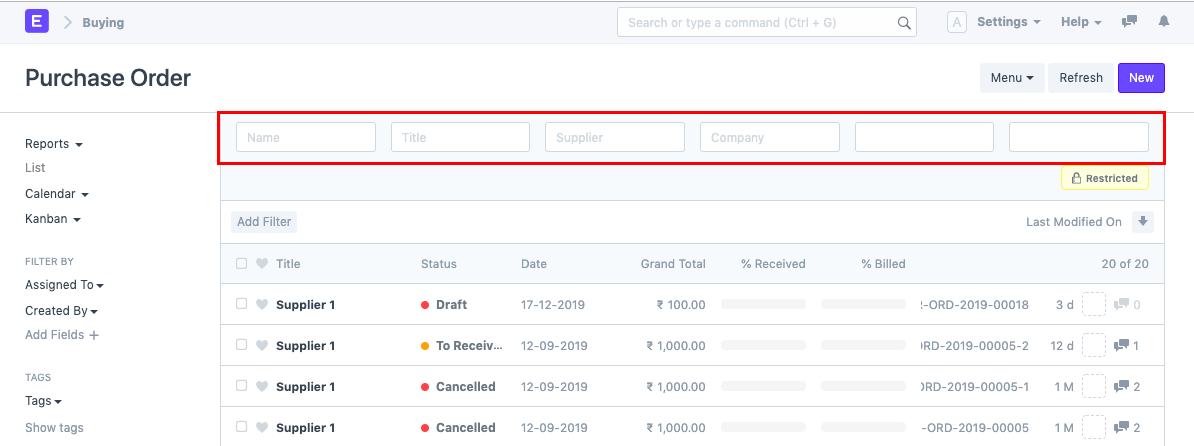 using search filter 4