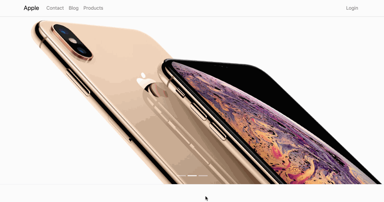 website homepage slideshow