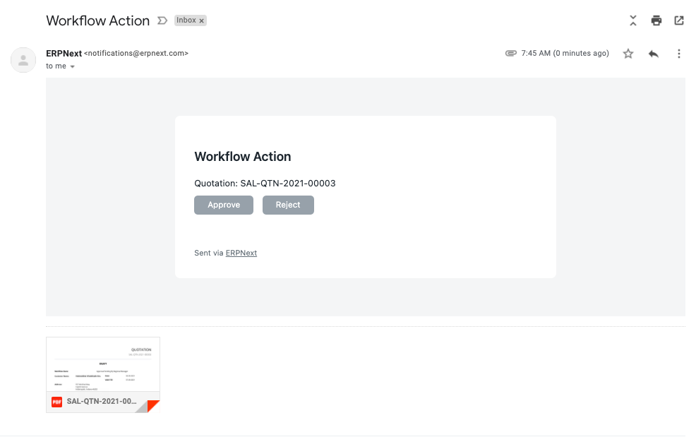 workflow actions email