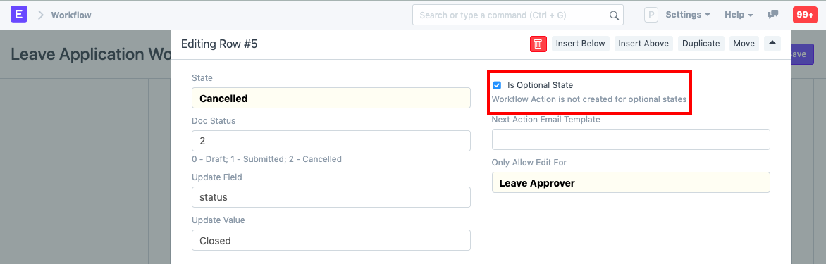 workflow optional state